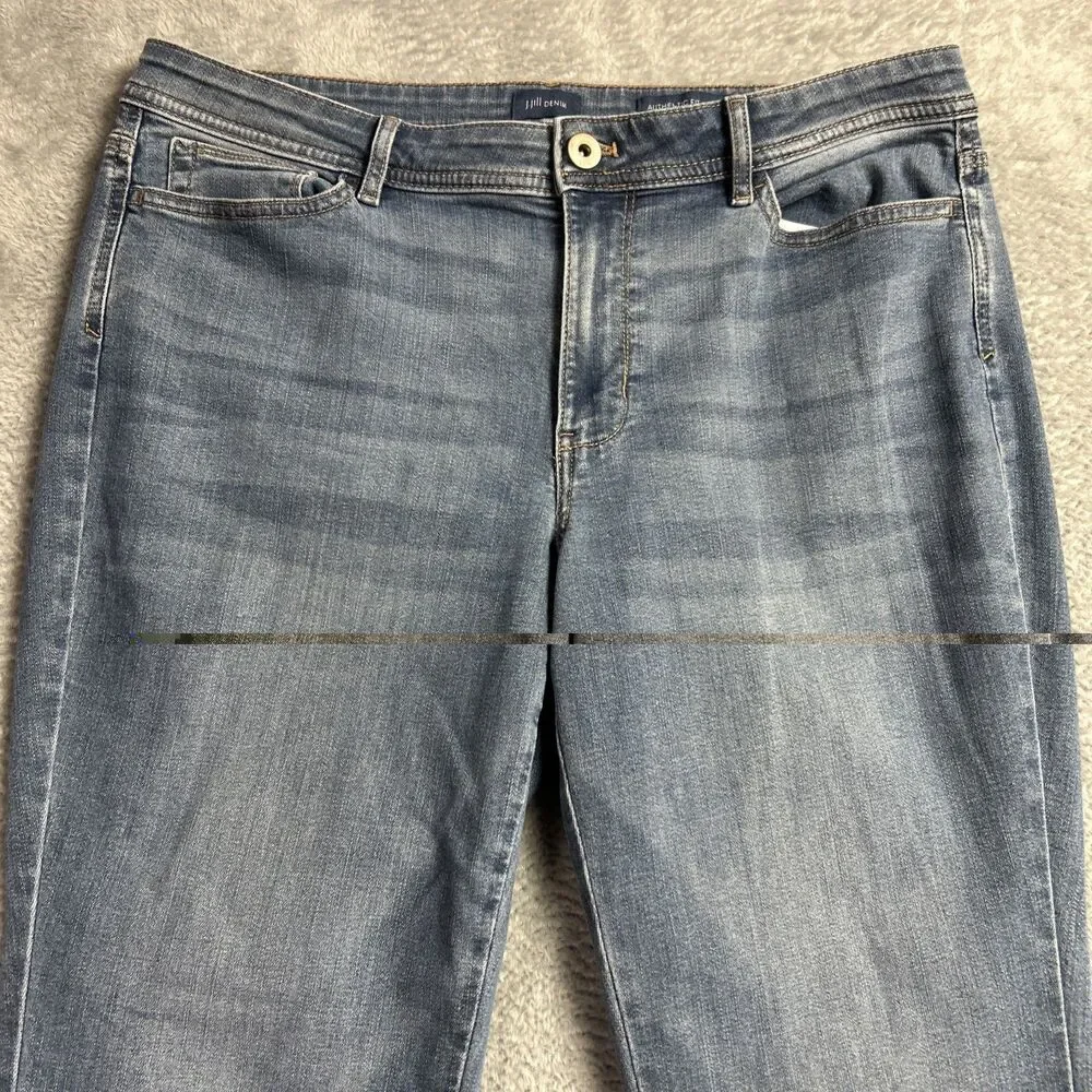 J. Jill Denim Womens Jeans Authentic Fit Slim Ankle Sz. 12 Mid Rise Stretch